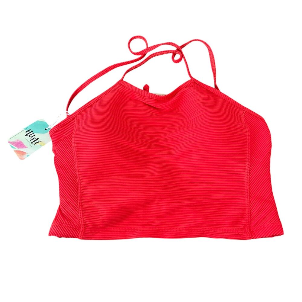 Nani Swim NWT Womens Tankini Top Sz Medium Padded Tie Open Back Beach Vacation